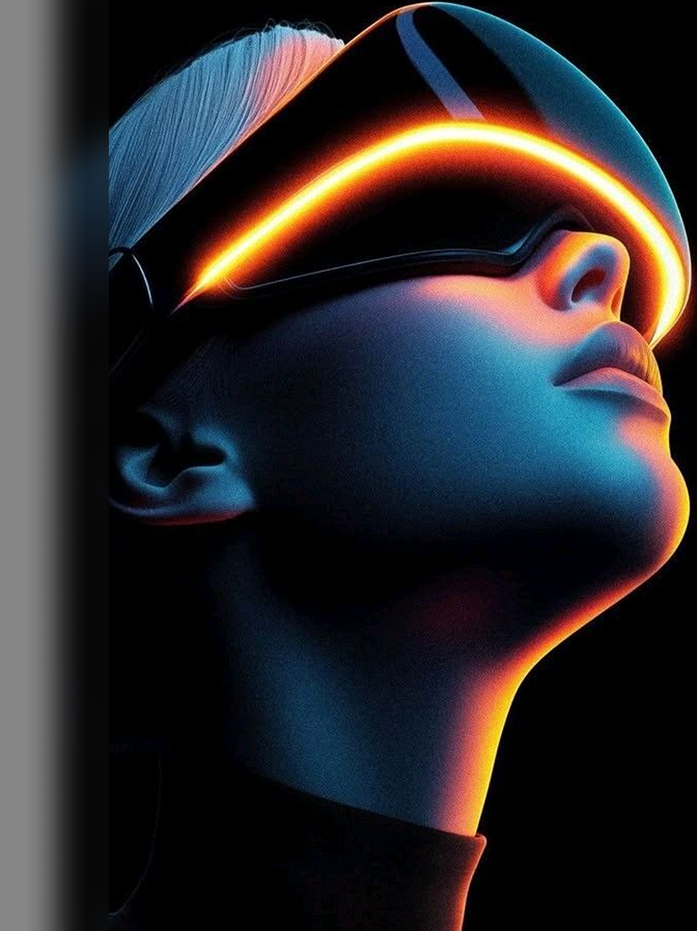 Person wearing AR headset