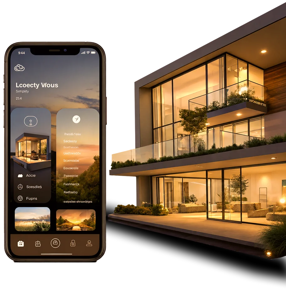 Real estate app development illustration